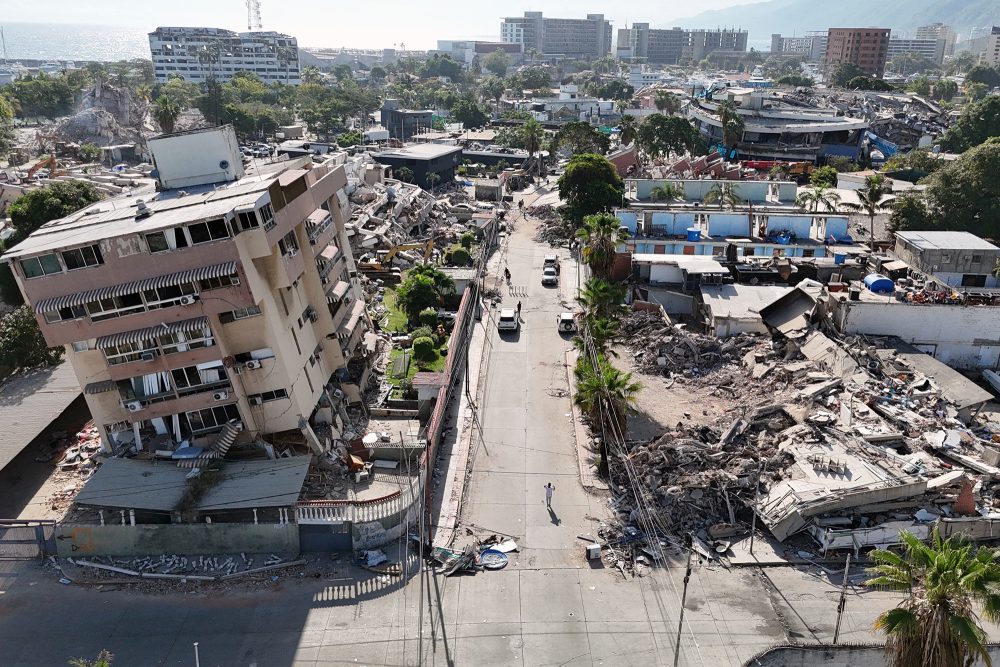Zerstörte Gebäude in Venezuela nach den schweren Erdbeben