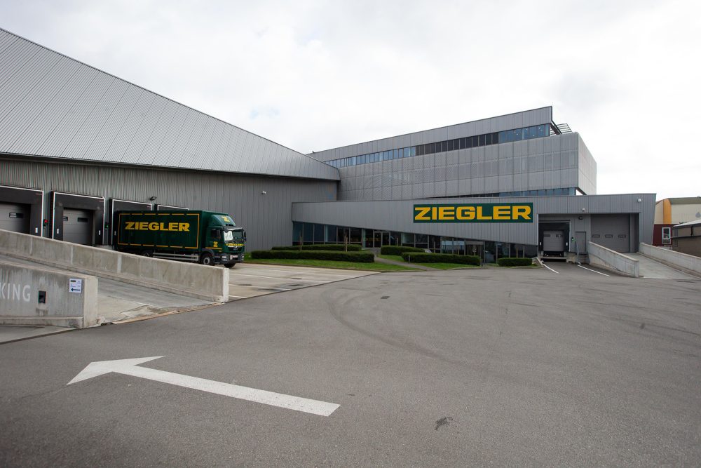 Ziegler-LKW am Hauptsitz in Brüssel