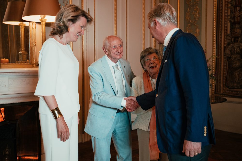 Königin Mathilde, Raymond Verhaeghe, Annie Geeraerts und König Philippe