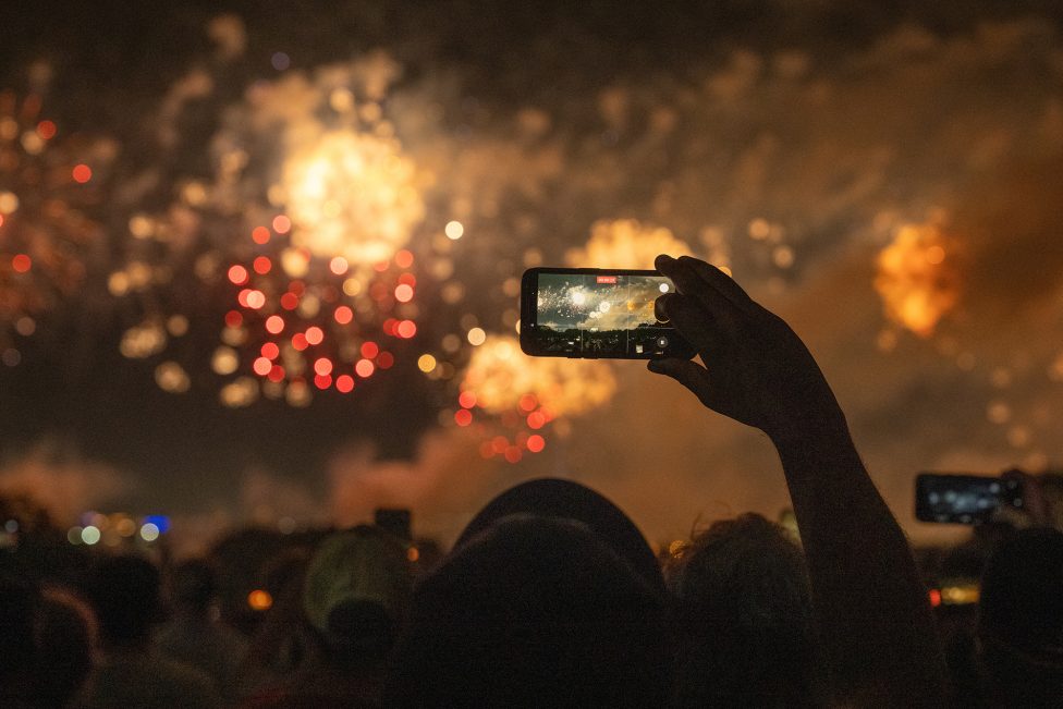 Großes Feuerwerk am Unabhängigkeitstag in den USA