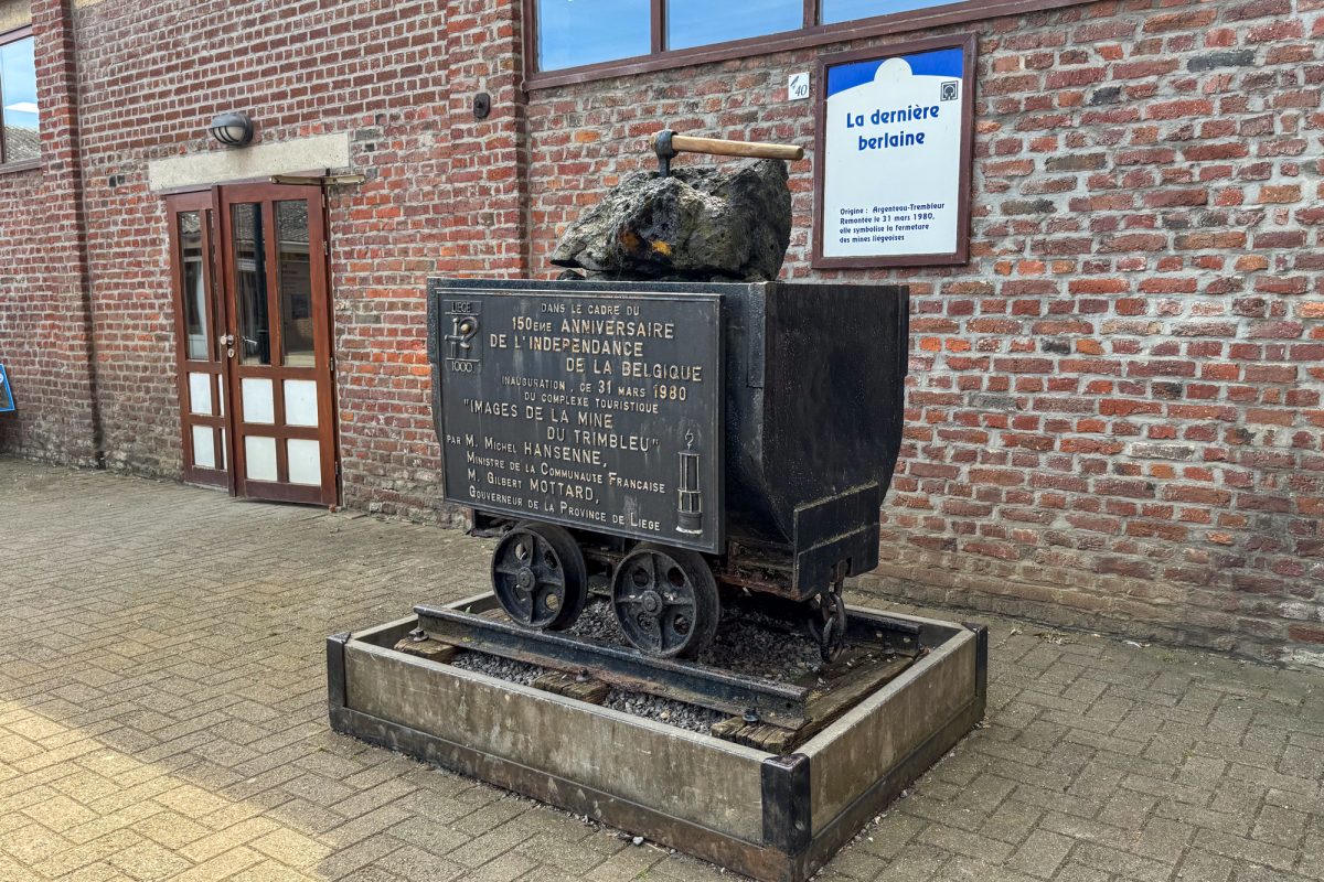 Kohlewaggon als Denkmal auf dem Gelände