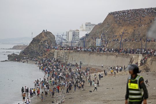 Migranten in der spanischen Nordafrika-Exklave Ceuta