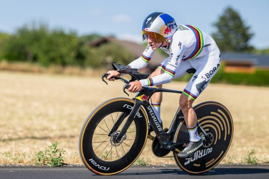 Remco Evenepoel beim Zeitfahren