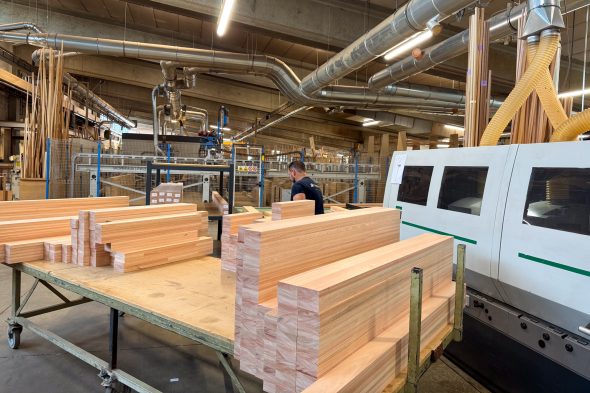 Werkhalle von Fabribois in Sourbrodt
