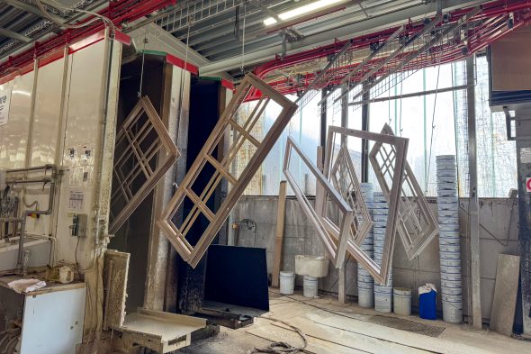 Werkhalle von Fabribois in Sourbrodt