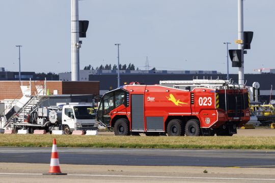 Feuerwehrübung am Flughafen Zaventem im Oktober 2025