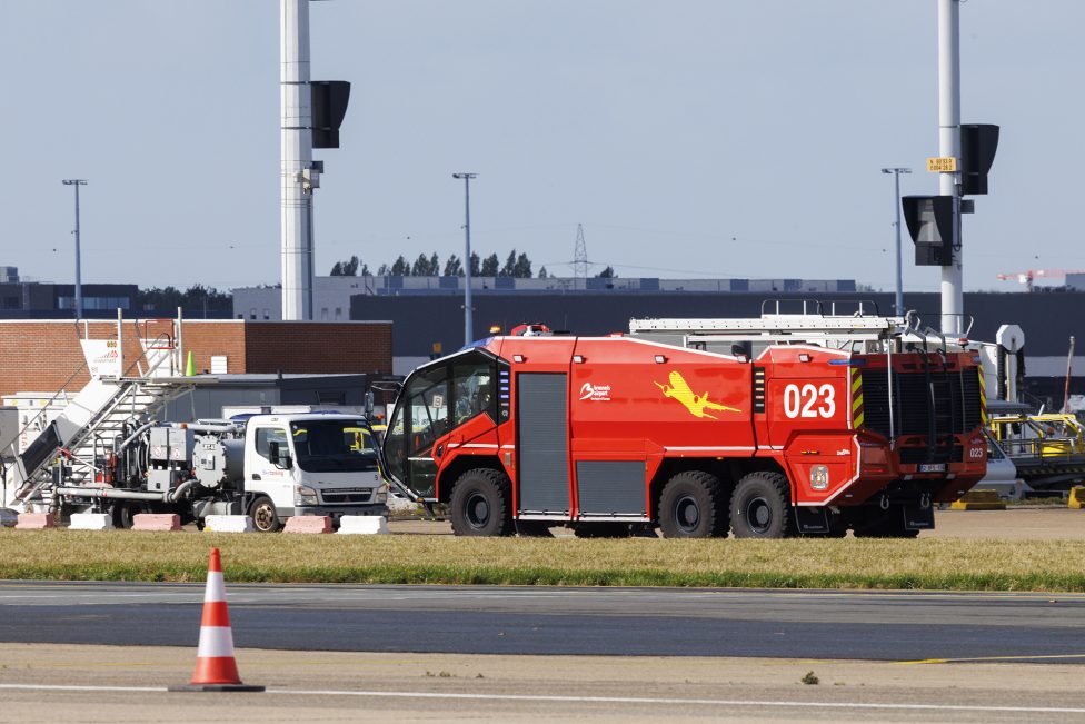 Feuerwehrübung am Flughafen Zaventem im Oktober 2025