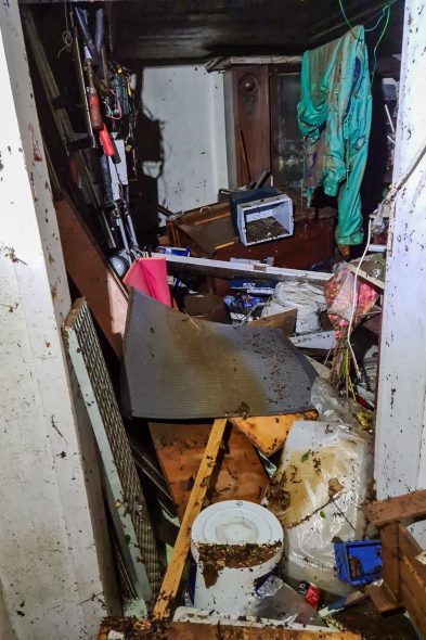 Das Haus von Jürgen Mertens in der Eupener Unterstadt nach dem Hochwasser 2021
