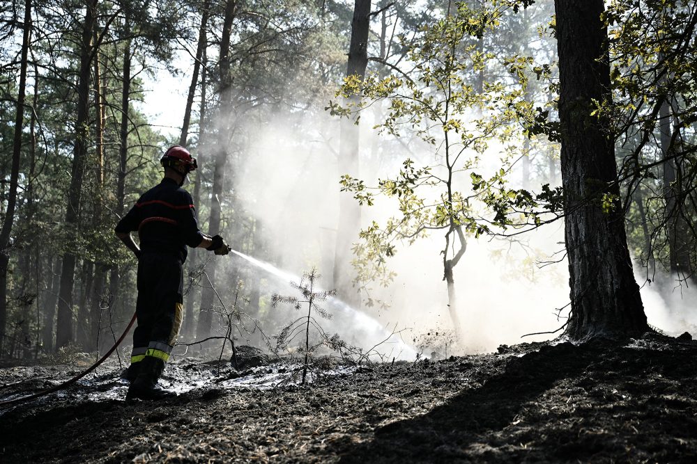 Französischer Feuerwehrmann im Einsat