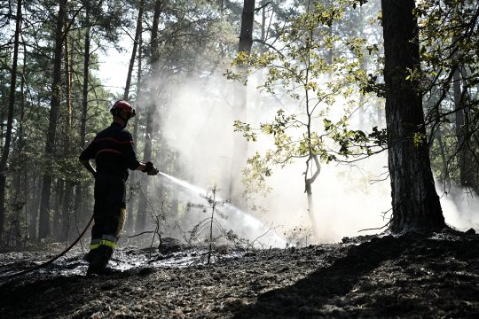 Französischer Feuerwehrmann im Einsat