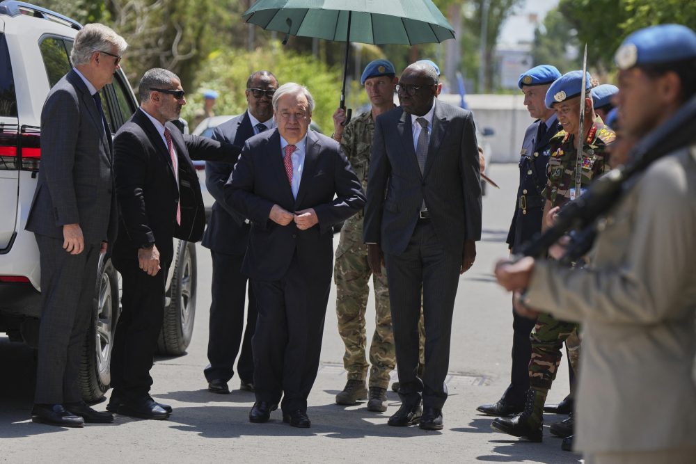 UN-Generalsekretär Guterres auf Zypern (Bild: Petros Karadjias / AFP)
