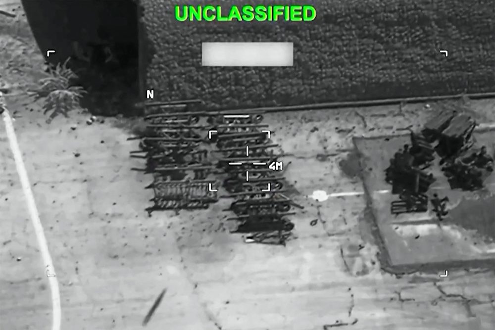 Videomaterial des US-Zentralkommandos (Centcom) zeigt Präzisionsschläge gegen iranische Militärkapazitäten