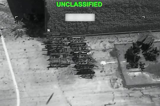 Videomaterial des US-Zentralkommandos (Centcom) zeigt Präzisionsschläge gegen iranische Militärkapazitäten