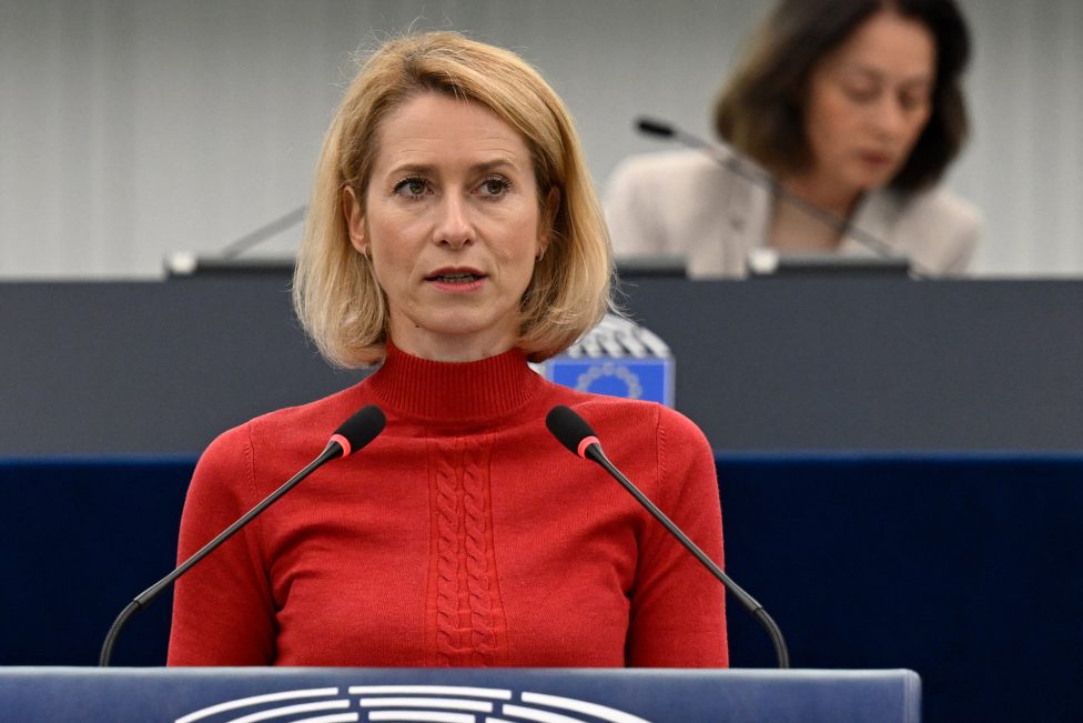 Kaja Kallas am Rednerpult