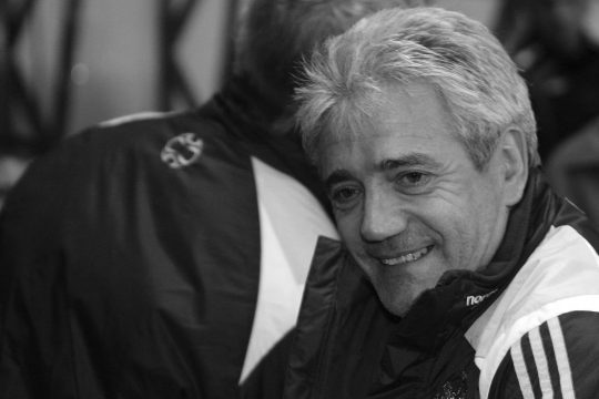 Kevin Keegan auf einem Schwarz-Weiß-Foto