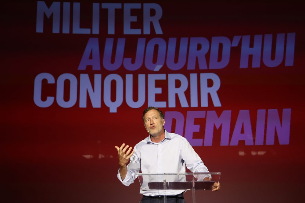 PS-Präsident Paul Magnette beim Parteitag in Namur