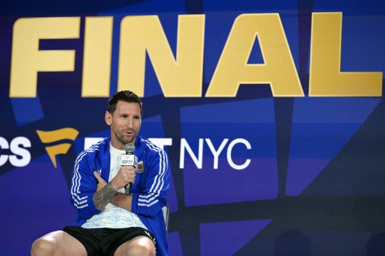 Lionel Messi bei einer Fan-Veranstaltung in New York am Freitag