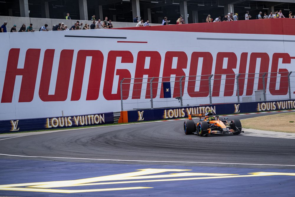 Lando Norris beim freien Training in Ungarn