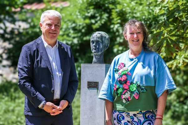 NRW Staatssekretärin für Sport und Ehrenamt, Andrea Milz und DG-Sportminister Gregor Freches