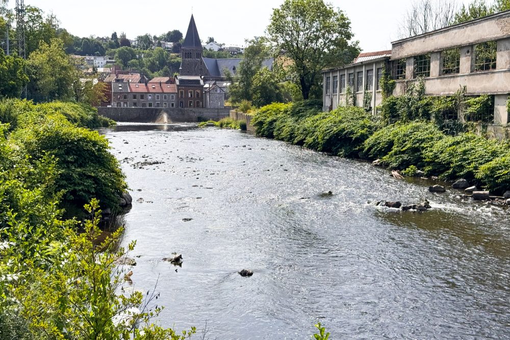 Zusammenfluss von Weser und Hoëgne