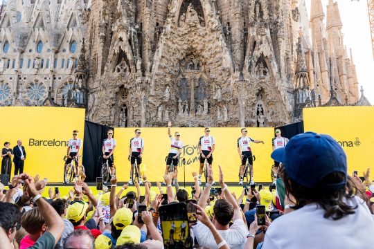 Präsentation des Teams Emirates-XRG von Pogacar am Donnerstag in Barcelona