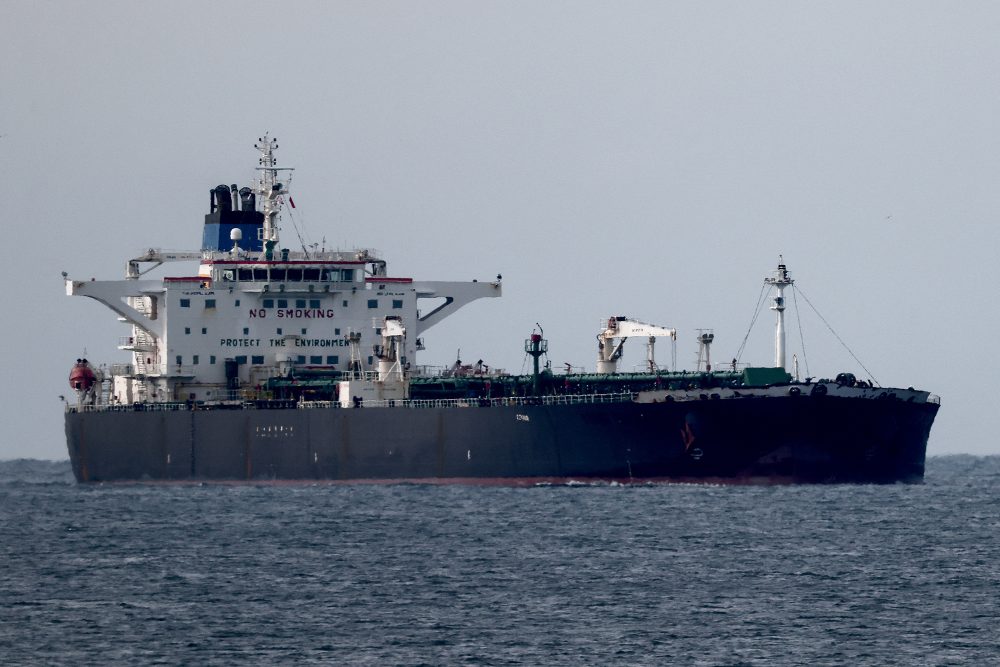 Ein Schiff, das zur russischen Schattenflotte gehören soll