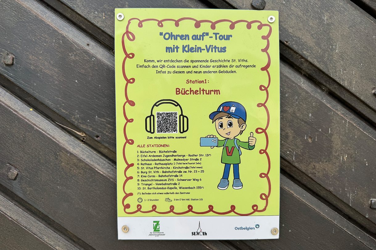 Schild der Tour am Büchelturm