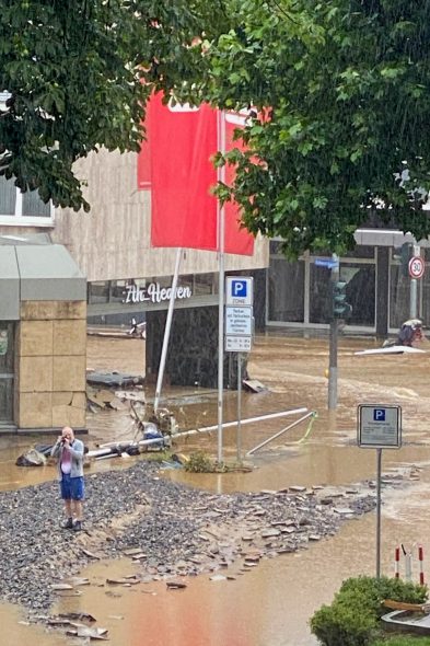 Stolberg unmittelbar nach der Flut
