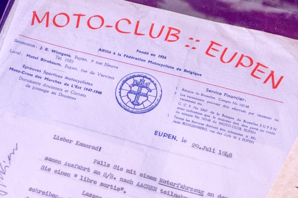 Ein Schreiben des RAMC aus dem Jahr 1948