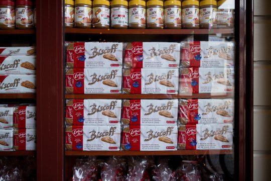 Biscoff-Spekulatius und -Streichpaste in einem Geschäft in LA