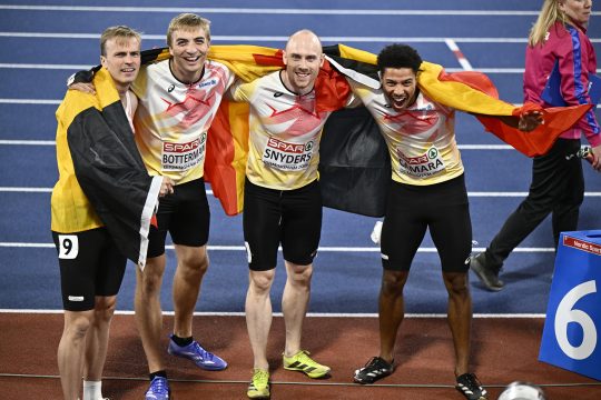 Ibrahim Camara, Emiel Botterman, Antoine Snyders und Simon Verherstraeten