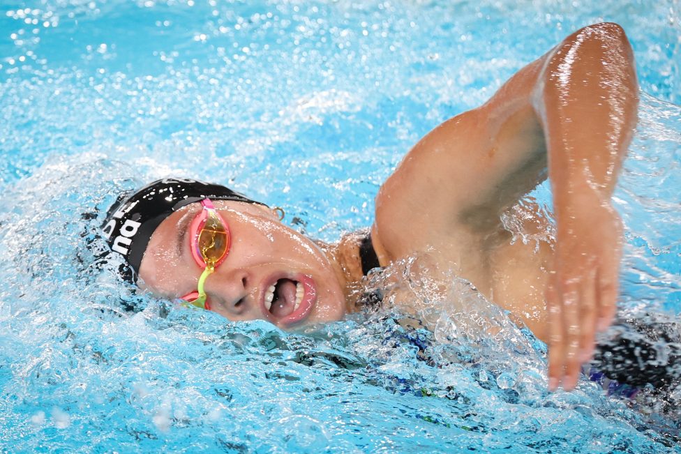Sarah Dumont bei ihrem Vorlauf über 200 Meter Freistil