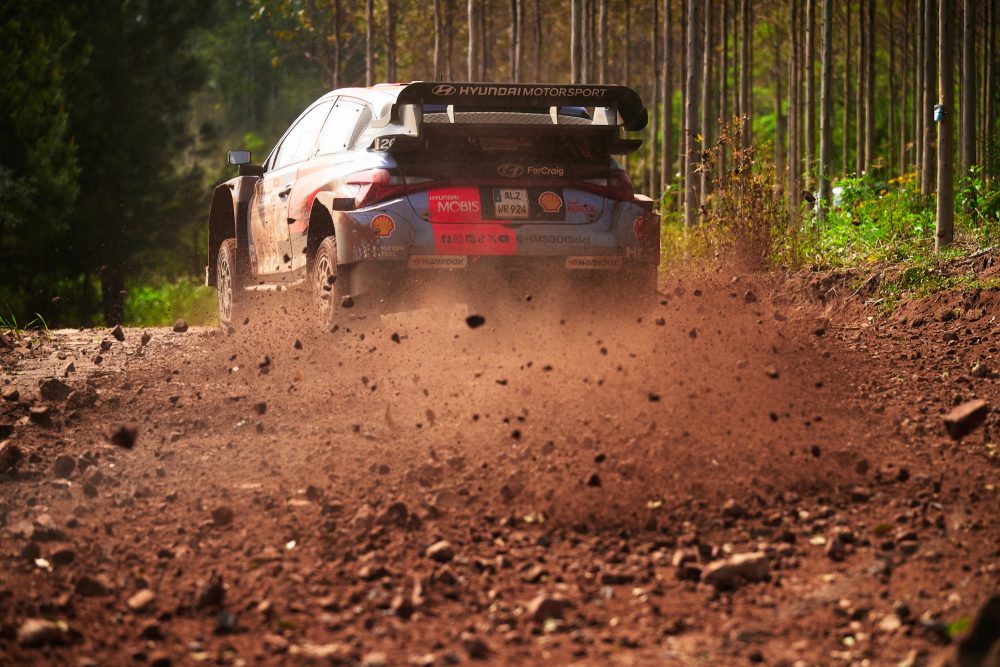 Der Hyundai von Adrien Fourmaux/Alexandre Coria bei der Rallye Paraguay
