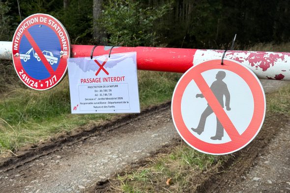 Gesperrter Zugang zum Hohen Venn