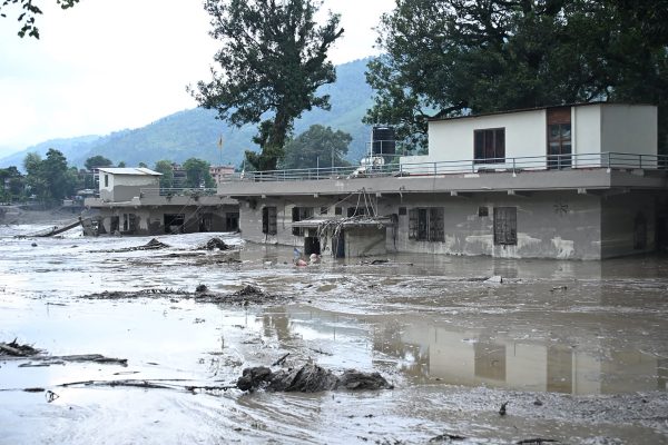 Überschwemmungen in Devghat im Distrikt Nuwakot
