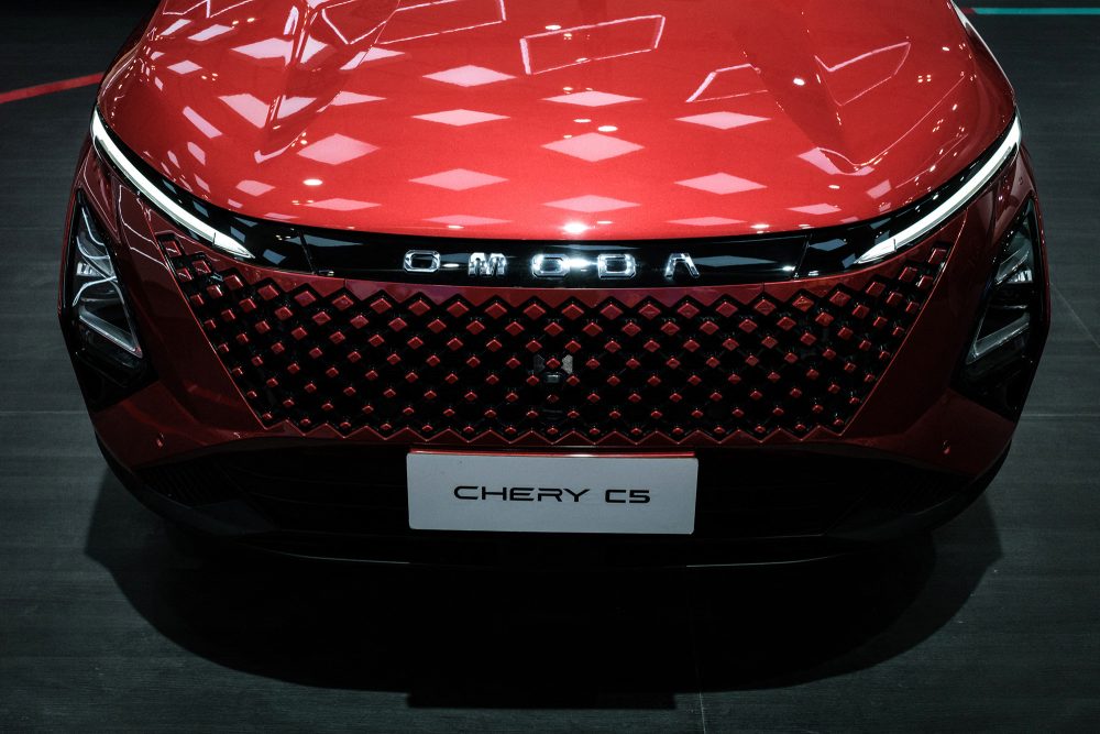 Ein Modell der chinesischen Automarke Omoda