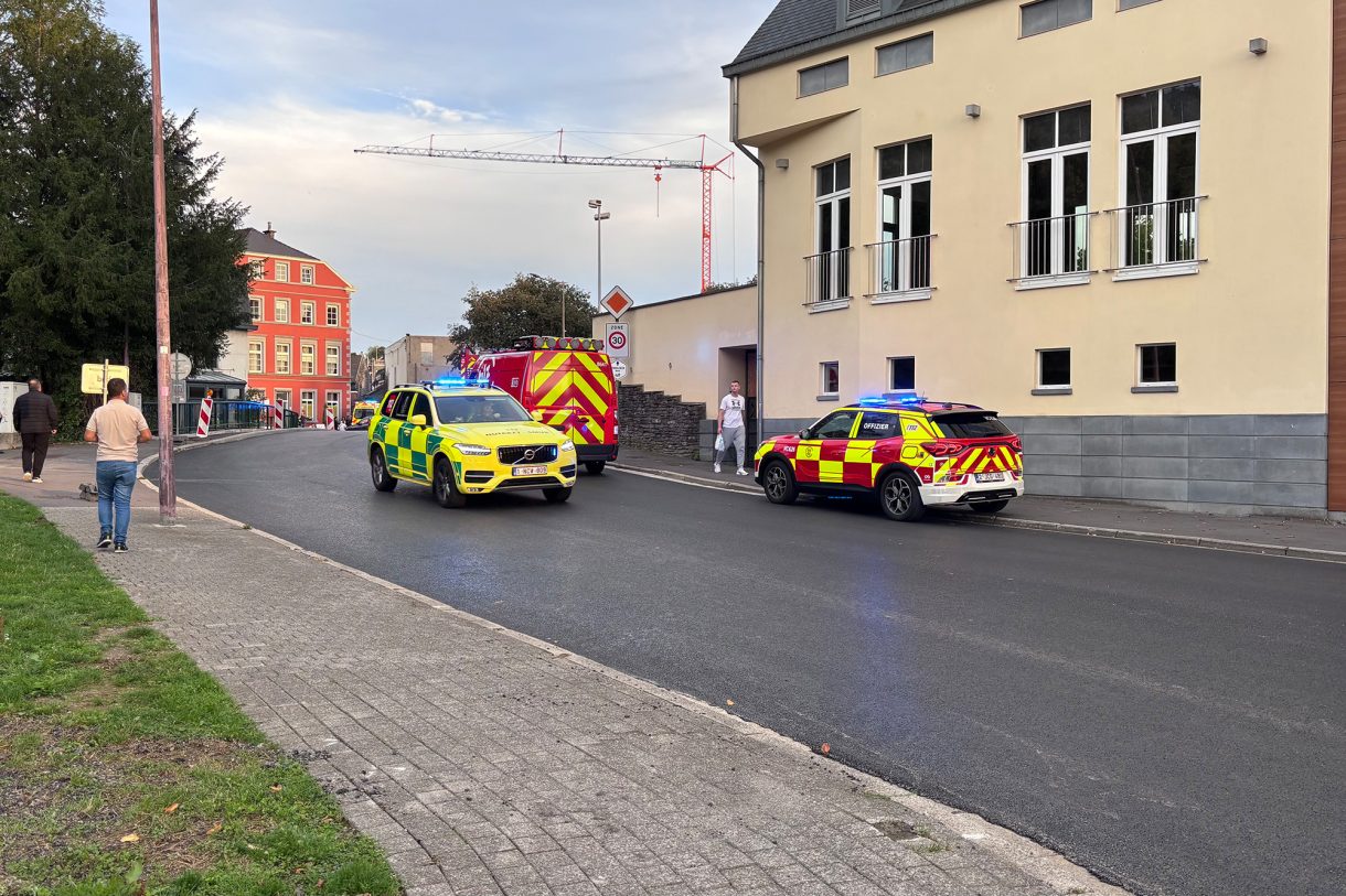Polizeieinsatz am Scheiblerplaz in der Eupener Unterstadt