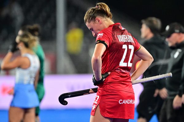 Red Panther Stephanie Vanden Borre nach dem 1:1 gegen Argentinien