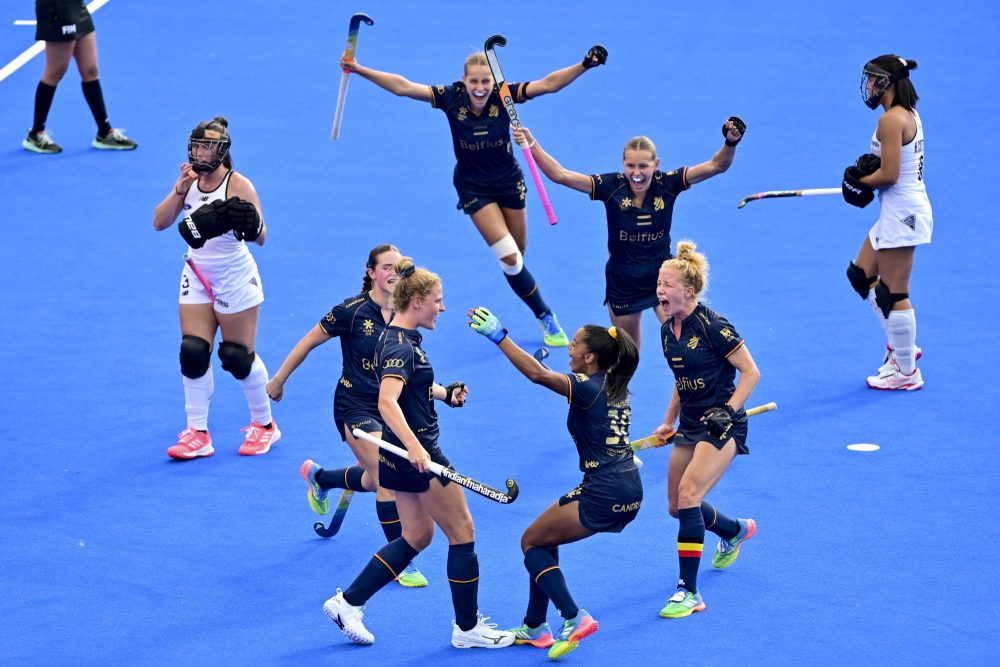 Die Red Panthers bejubeln nach dem Schlusspfiff ihren Sieg