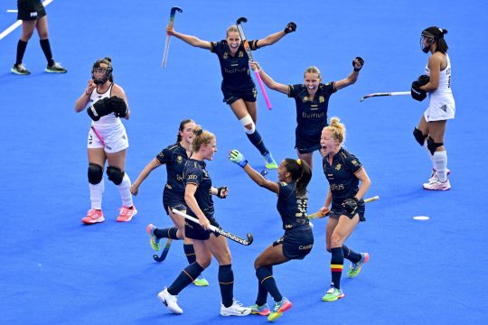 Die Red Panthers bejubeln nach dem Schlusspfiff ihren Sieg