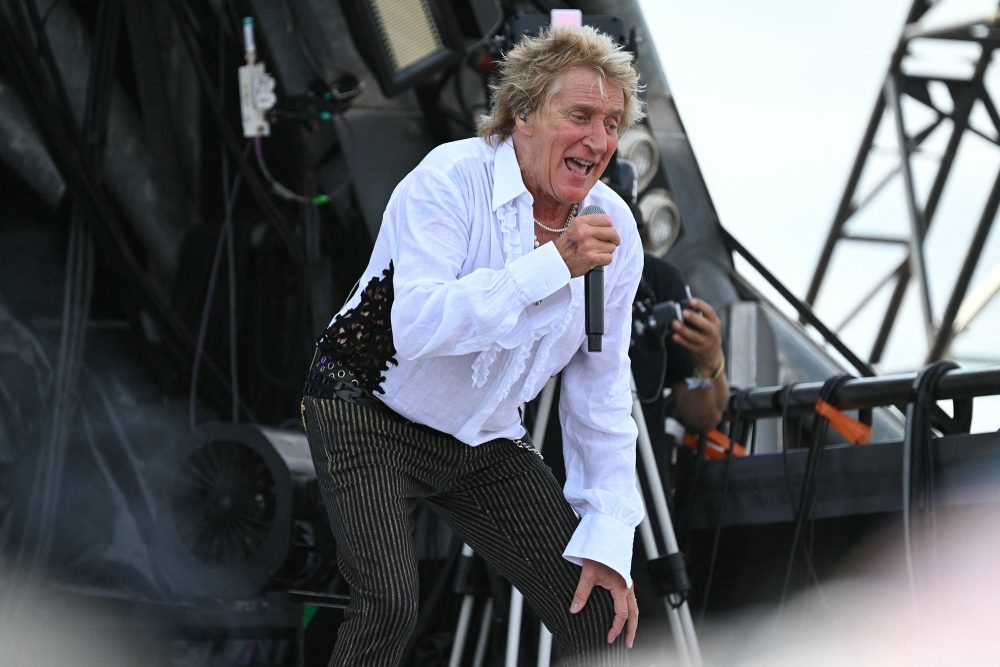 Rod Stewart beim Glastonbury Festival im Juni 2025
