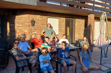 Familie Klinkenberg aus Eupen beim Sonnenfinsternis-Schauen