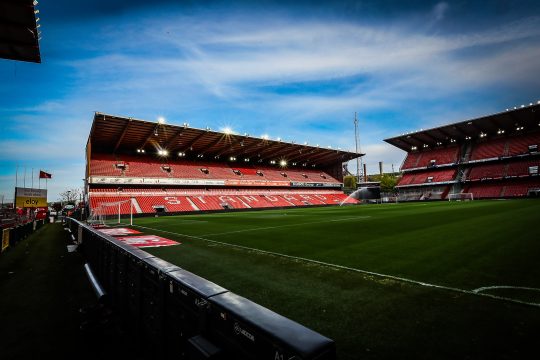 Das leere Stadion in Sclessin