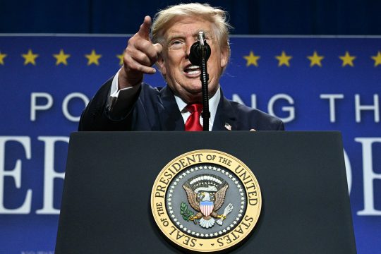 US-Präsident Donald Trump hält eine Rede