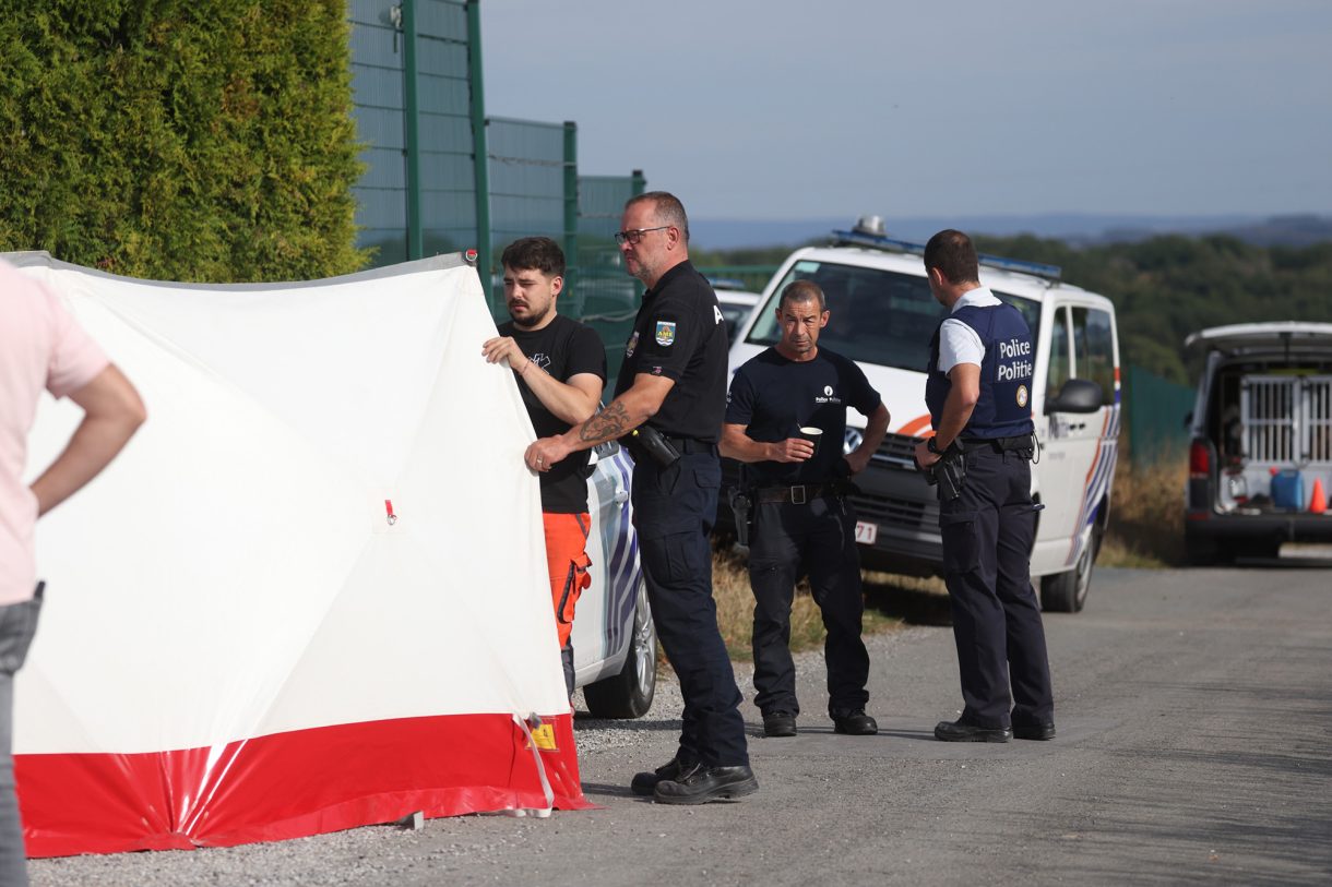 Polizei am Fundort der Leiche