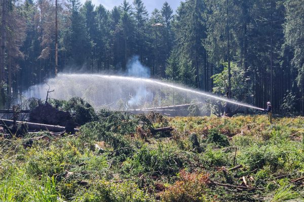 Löscharbeiten im Hohen Venn