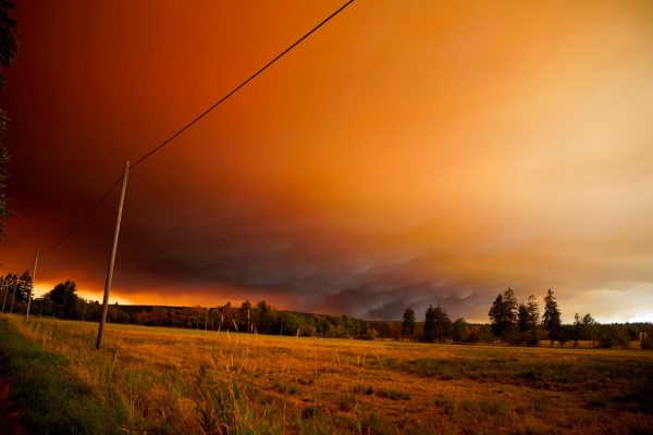Der Brand im Venn am Freitag von Mützenich aus gesehen (Bild: Jan Haveneth)