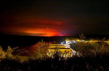 Vennbrand von der Eupener Talsperre aus gesehen
