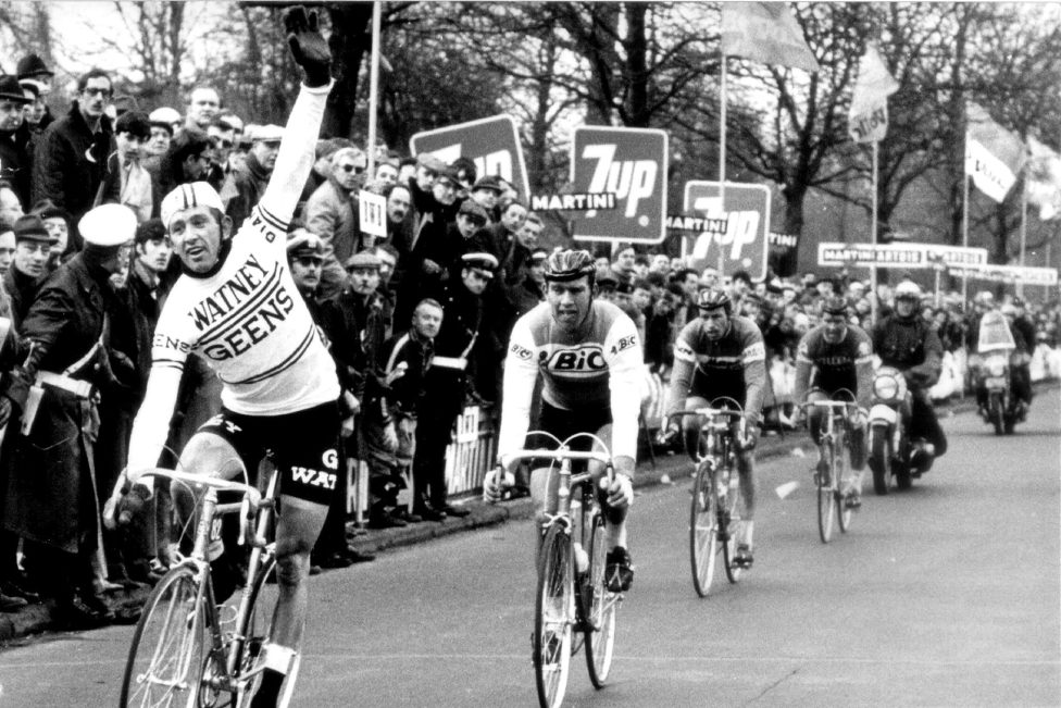 Frans Verbeek bei seinem Sieg beim "Omloop Het Volk" im Jahr 1970