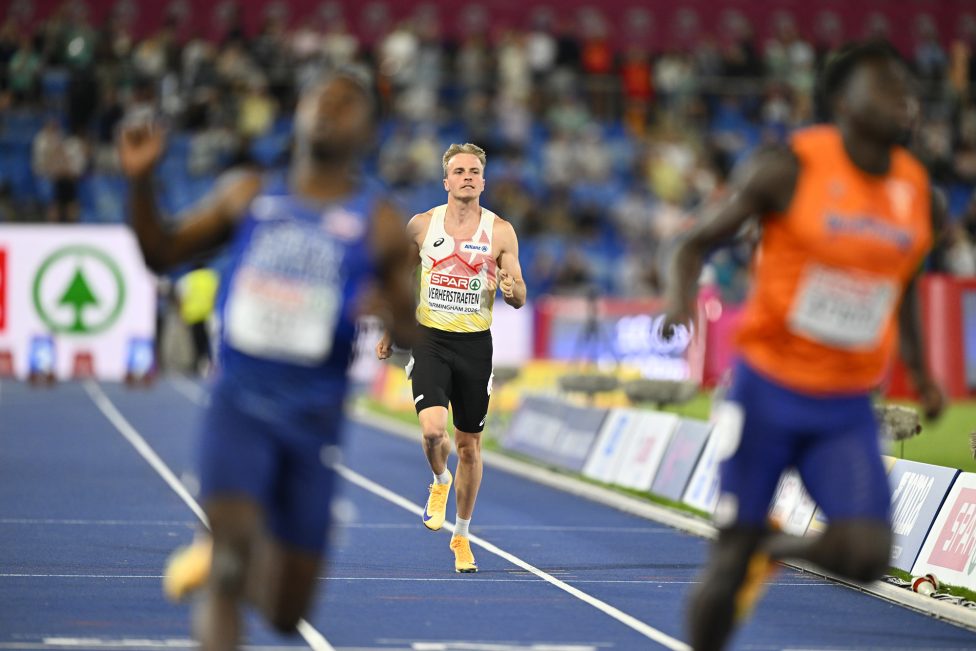 Simon Verherstraeten während eines Rennens bei der Leichtathletik-EM in Birmingham